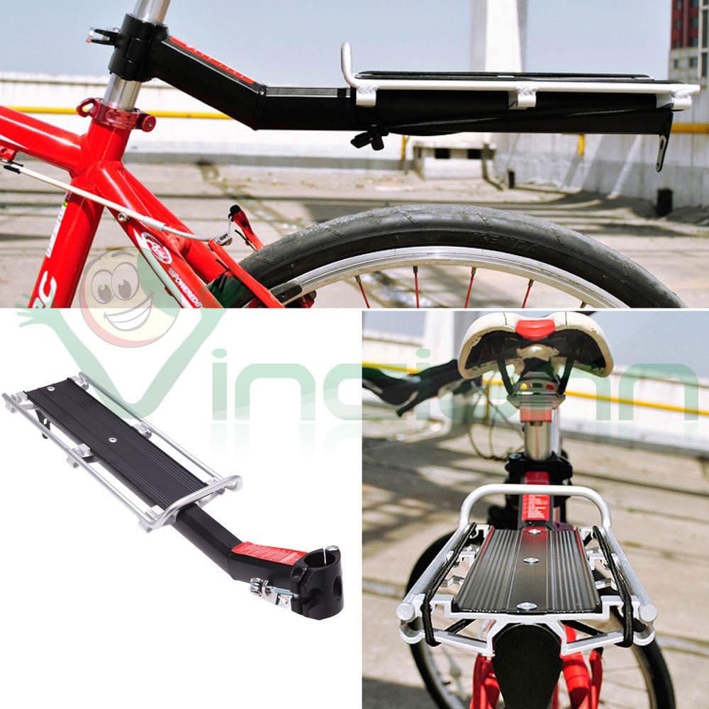 Portapacchi Posteriore Per Bici - Leggero In Lega Alluminio, Sgancio Rapido Per MTB 24-29 Pollici