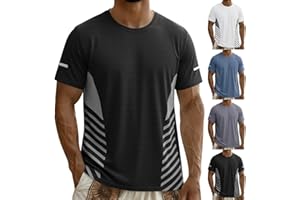Mens Workout Shirts Short Sleeve Quick Dry Athletic Tshirt Casual Lightweight Breathable Gym Tee for Running Hiking