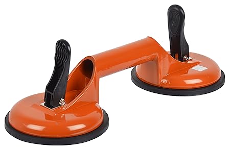 MAC 13-Inch Double Suction Cup Glass Lifter (Orange, 1-Piece)