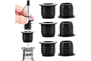 6pcs Liquor Pourer Adapters, 1inch/25mm Liquor Pourer Adapter for Large Olive Oil Bottles and Liquor Bottles, Coverts Liquor 