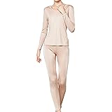 women's silk long underwear tops