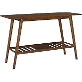 Linon Melissa Mid-Century Modern Walnut Console Table