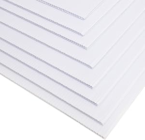 Juvale 8-Pack Blank Corrugated Plastic Yard Lawn Signs, White, 24 x 36 Inches