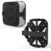 HumanCentric Mount Compatible with 2024 Mac mini, Wall &amp; Under Desk | Rack, Behind Monitor, 75x75 &amp; 100x100mm VESA, Custom Mount Adapter, Does Not Work with Older Models