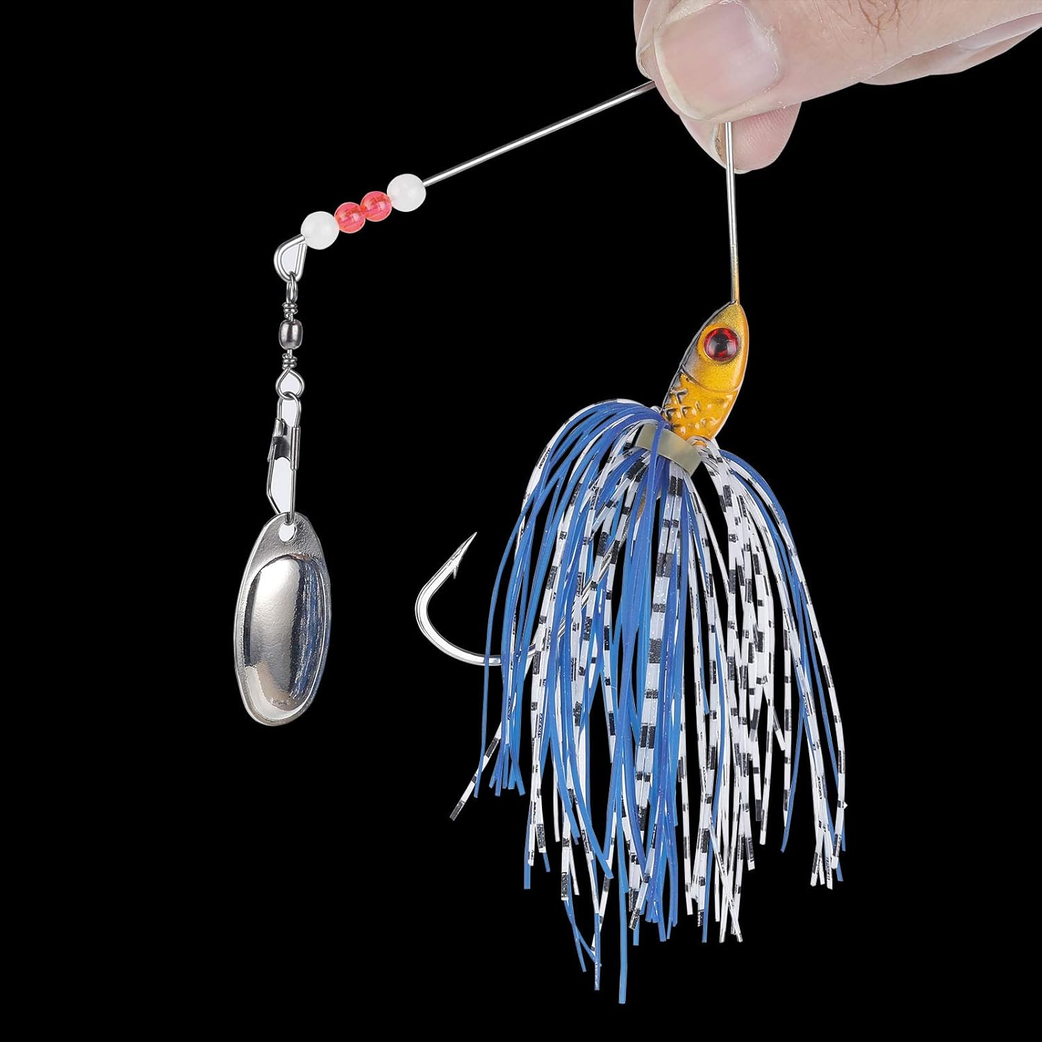 Bass Spinnerbait, 6 Pcs Fishing Lures Spinner Baits, Fishing Hard Spinner Lures, Bass Trout Salmon Hard Metal Spinnerbait by Free Fisher : Fishing Spinners And Spinnerbaits : Sports & Outdoors