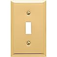 Baldwin Estate 4751.030.CD Square Beveled Edge Single Toggle Switch Wall Plate in Polished Brass, 4.5" x 2.75"