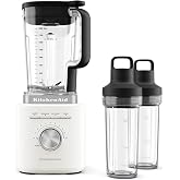 KitchenAid Pure Power Blender with 2 Blending Jars, 1700 Watt Peak Power* | 68 oz Blending Jar, Includes 2 16-oz Personal Blending Jars, Precision Speed Control Knob, Smoothie cycle, Model KSB2078PL