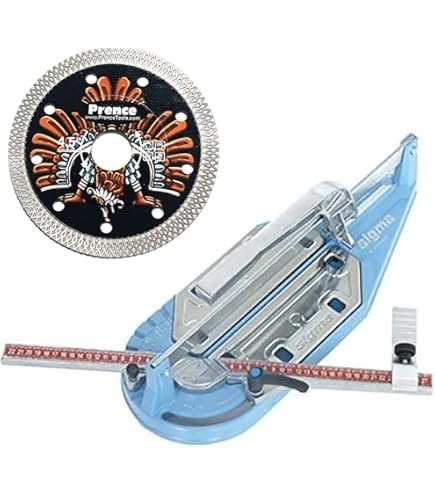 Tagliapiastrelle Sigma 2G - In Alluminio, Con Incisione A Trazione E Doppia Scala - 37x37 Cm - Foto 8