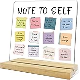 Mental Health Office Decor,Note to Self Acrylic Desk Sign, Inspirational Gifts for Women Friends, Students, Counselor, Coworker