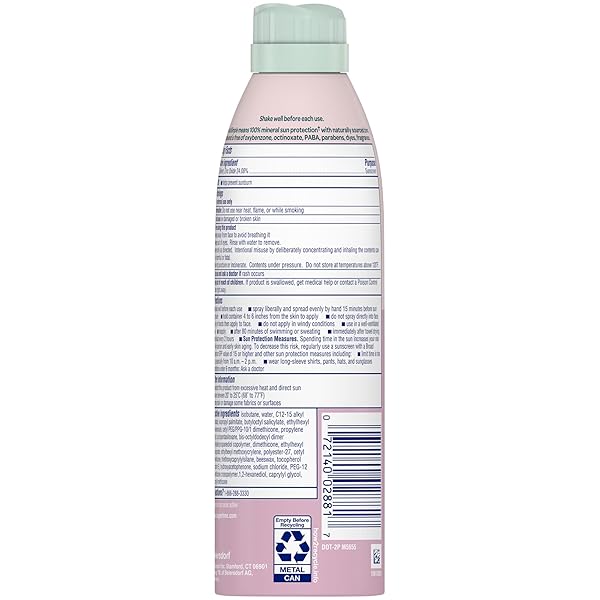 COPPERTONE PURE & SIMPLE BABY MINERAL SPF 50 SPRAY SUNSCREEN, ZINC OXIDE MINERAL SUNSCREEN, HYPOALLERGENIC, UVA UVB PROTECTION, 5 OZ