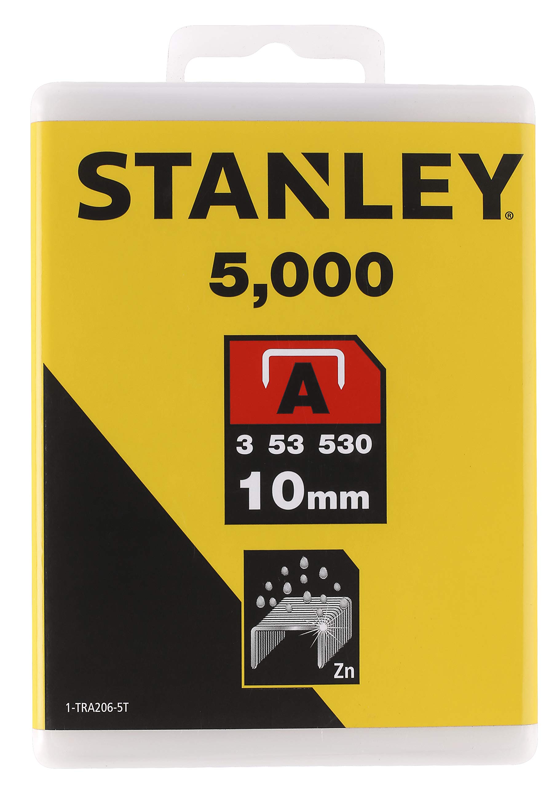 Stanley 1-TRA206-5T 10mm A-Type Light Duty Staples (5000 Pieces)