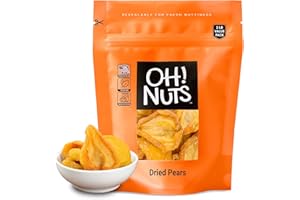 Oh! Nuts Dried Pears California - Sliced Pears - 2 lb - Dehydrated California Pears - Dried Pears No Sugar Added - Packed in New York Zip-Seal Bag for Exceptional Freshness