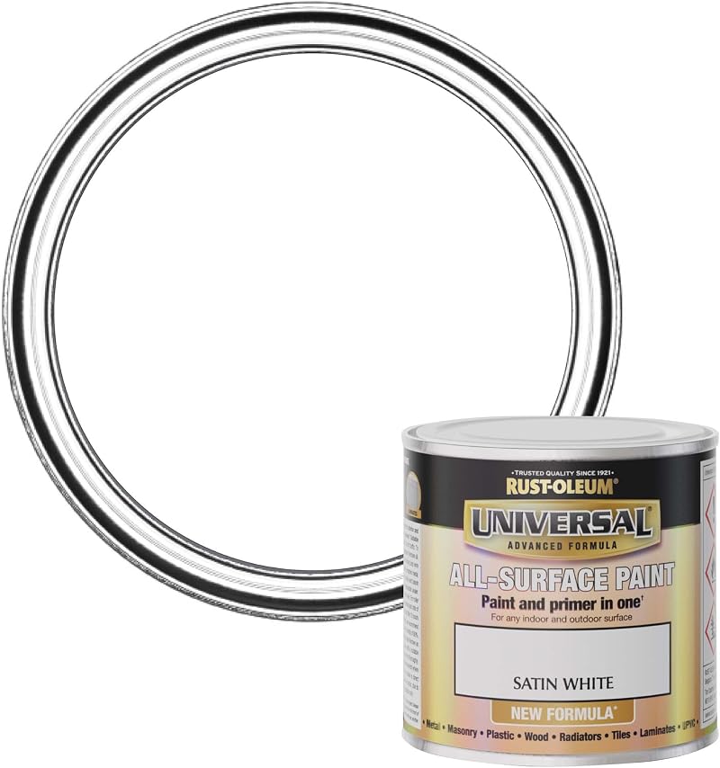 Rust-Oleum Universal Satin White 250ml - All Surface Spray Paint