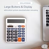 OSALO OS-6M Calculator 12 Digit Large Display Solar Desktop Office view 2