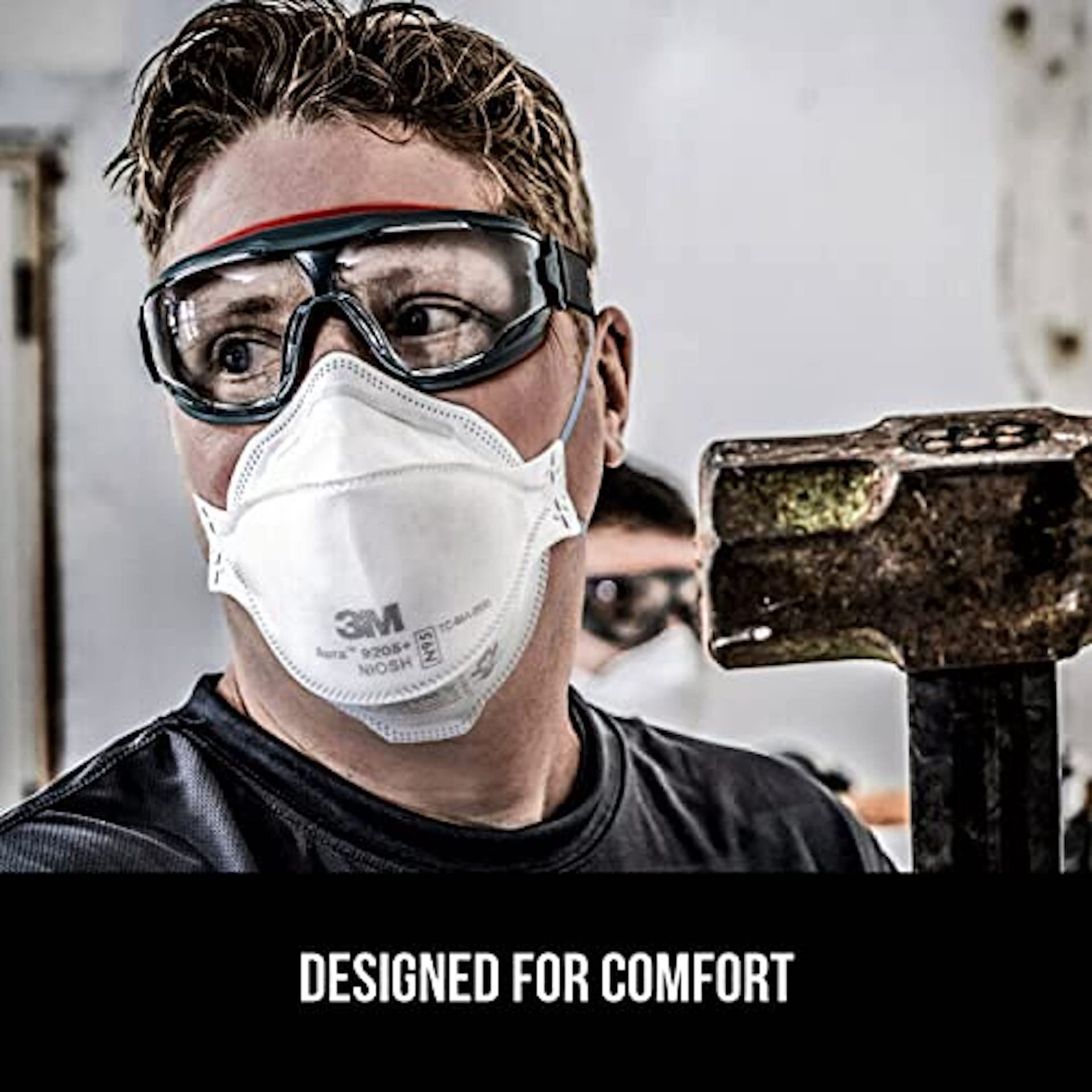 3M Aura Particulate Respirator 9205+ N95, Lightweight, Three Panel