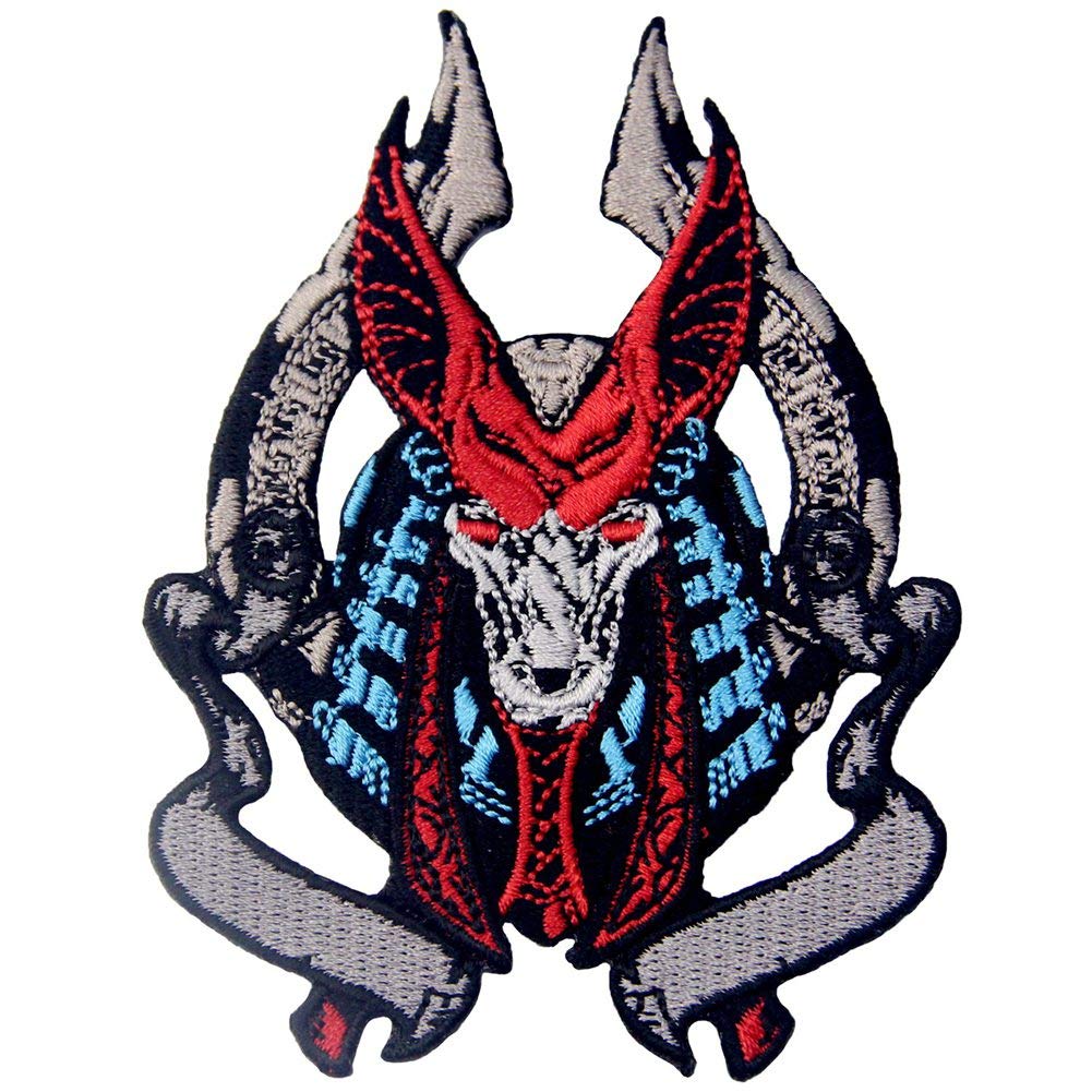 Anubis God of Afterlife Jackal God in Egyptian Patch Embroidered Badge Iron On Sew On Emblem