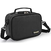 Gosstek PU Leather Storage Carrier Bag with Combination Lock, Premium Multi-Use Organizers Box Case, Durable Container Pouch for Home and Travel, Black, Medium.