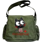 Pattern Messenger Bag Canvas Crossbody Bags Women/Men Purses with Pockets | Printed in a Variety of Styles, Cute Canvas Crossbody Purses with Multiple Pockets, Lightweight Shoulder Bag for Work,Travel