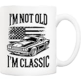 5Aup Funny Quote Coffee Mug 11 Oz - 'I'm Not Old I'm Classic' - Perfect for Tea, Coffee & Gifts, Durable Cup for Men & Women