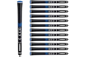 Lamkin Sonar + Golf Grips, Swinging Grips, with Lamkin's Fingerprint and Genesis Technology, 13- Bundle Pack, Black/Blue