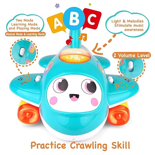 KidPal Toys for Crawling Babies, My First Plane Baby Toy for 2+