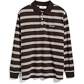 DUNST Women's Unisex Multi Stripe Collared T-Shirt