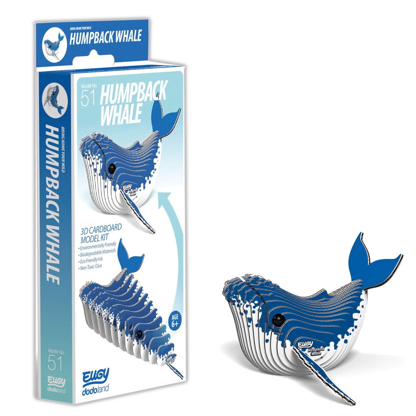 EUGY 3D Humpback Whale Model, Craft Kit
