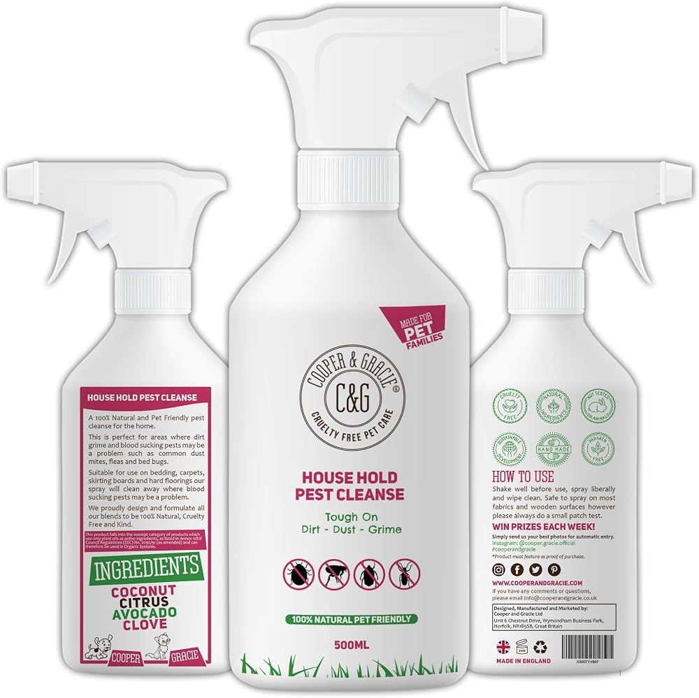 C&G Pets House Hold Pest Cleanse 500ml Natural Safe For Environment