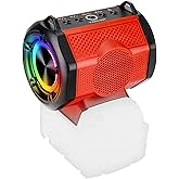GRVODFRTA Portable Bluetooth Speaker Compatible with Milwaukee M18 18V Battery Wireless BT5.3 and USB Audio Source, TWS Pairing, Multicolored Lights, Jobsite Home Party Outdoor Speaker(No Battery)