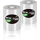 HURRICANE Stretch Wrap Film Refill Rolls, Clear Stretch Wrap Refill Roll, 2 Pack 80 Gauge Thick 5 inch 1000 ft, Clear Plastic Pallet Shrink Film, Stretch Plastic Wrap for Packing, Moving, Storage