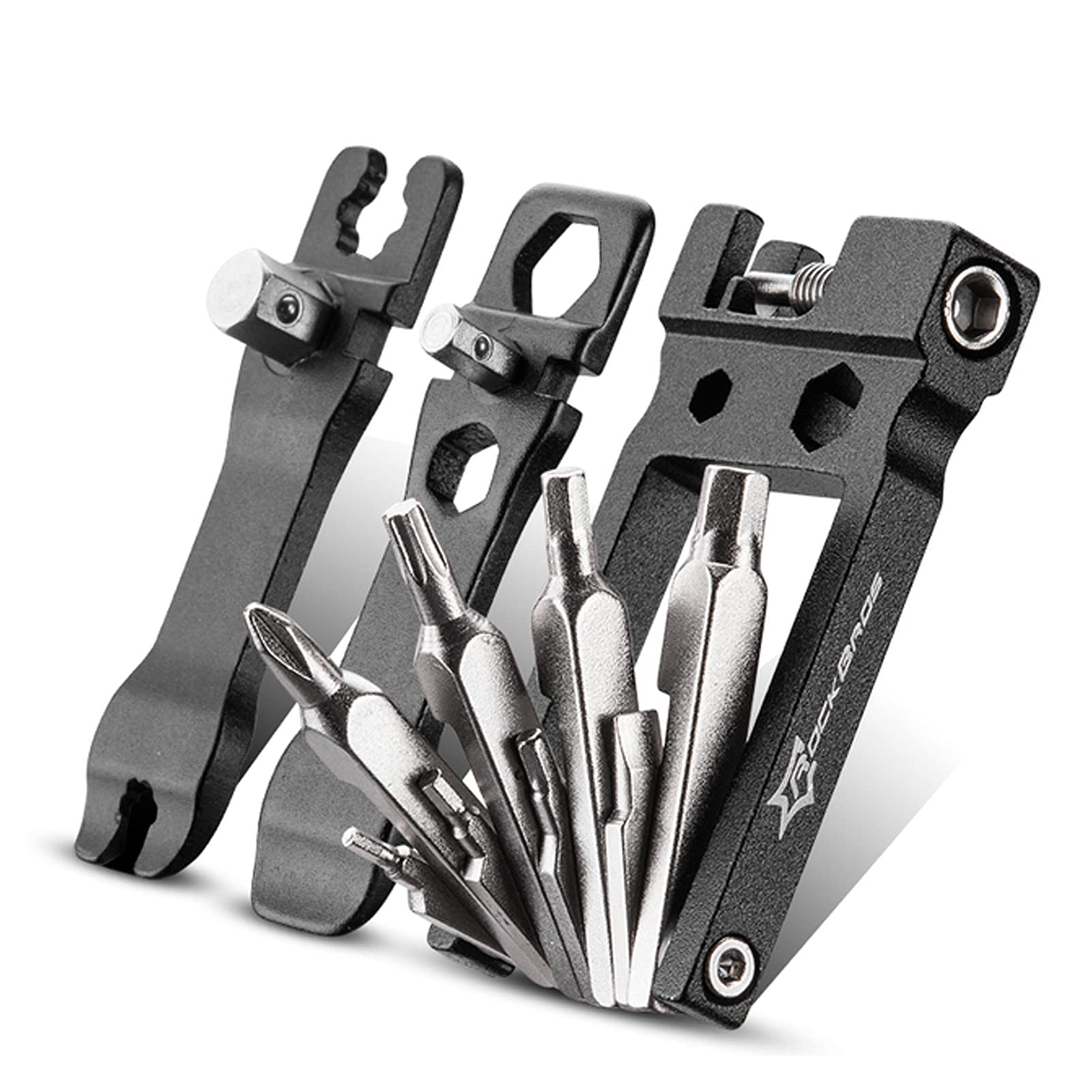 ROCKBROS Bicycle Multi-Tool 20-in-1 Multitools Foldable Repair Tool Set Made of Stainless Steel