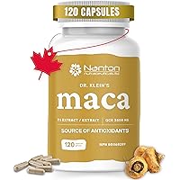 New! Dr. Klein's Maca Root Supplement. 7:1 Strength Extract Equivalent to 3500mg per Capsule. Source of Antioxidants, Energy,