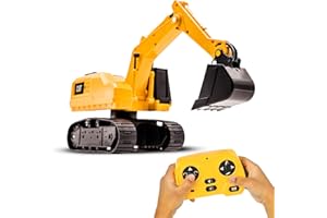 CAT Power Excavator Digger RC Construction for Kids 5+ | 2.4GHz Remote Control Truck Toy, Full-Function Dig, Scoop, Spin & Drive, Realistic Lights & Sounds, USB Rechargeable, Indoor/Outdoor