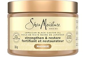 SheaMoisture Strengthen & Restore Hair Treatment Masque for dry hair Jamaican Black Castor Oil deep conditioner with Shea But