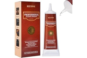 ECUYWE Professional Leather Glue Adhesive - Industrial Strength, Clear & Flexible Bond for Shoes, Bags, Purses, Furniture, Car Seats, Jackets (Repair Vinyl, Suede, Upholstery, Rubber), 4.23 oz