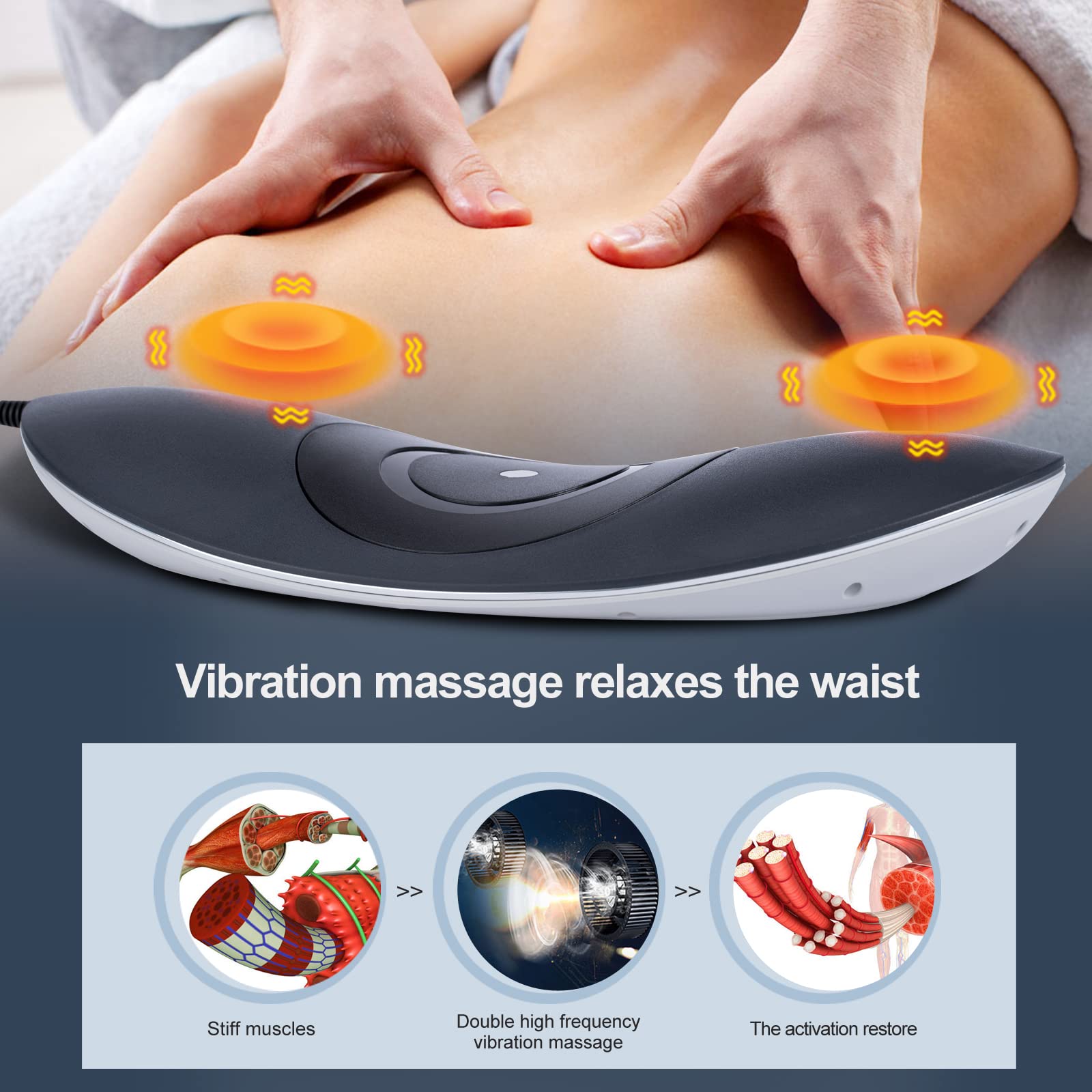 Jimugor Electric Lumbar Traction Device Massager with Heat Function