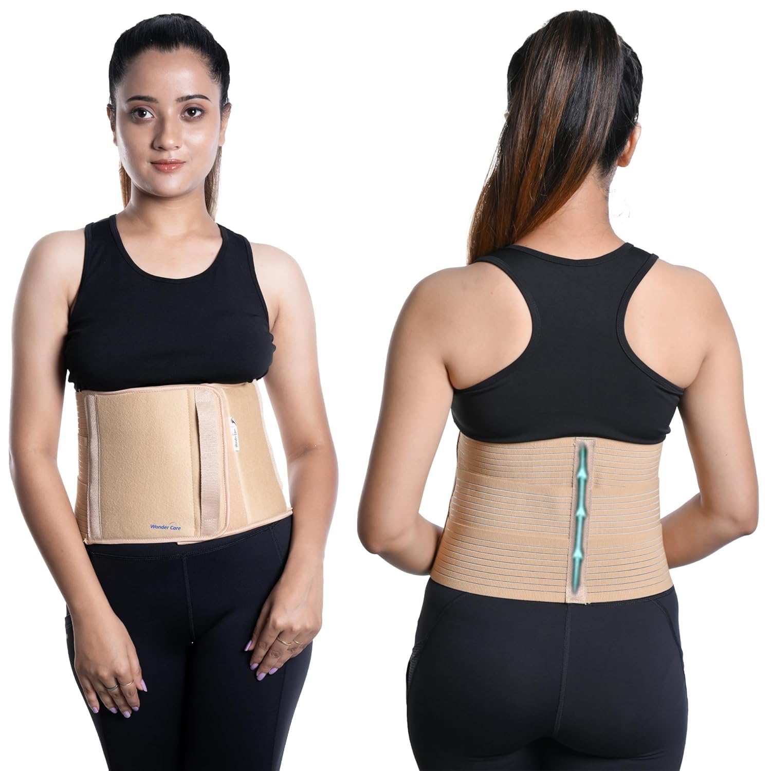 Wonder Care Abdominal Binder for Men and Women/Postpartum Post-Operative Post-Surgery Wrap/Abdomen Navel Umbilical Hernia Support Belt (XXL)