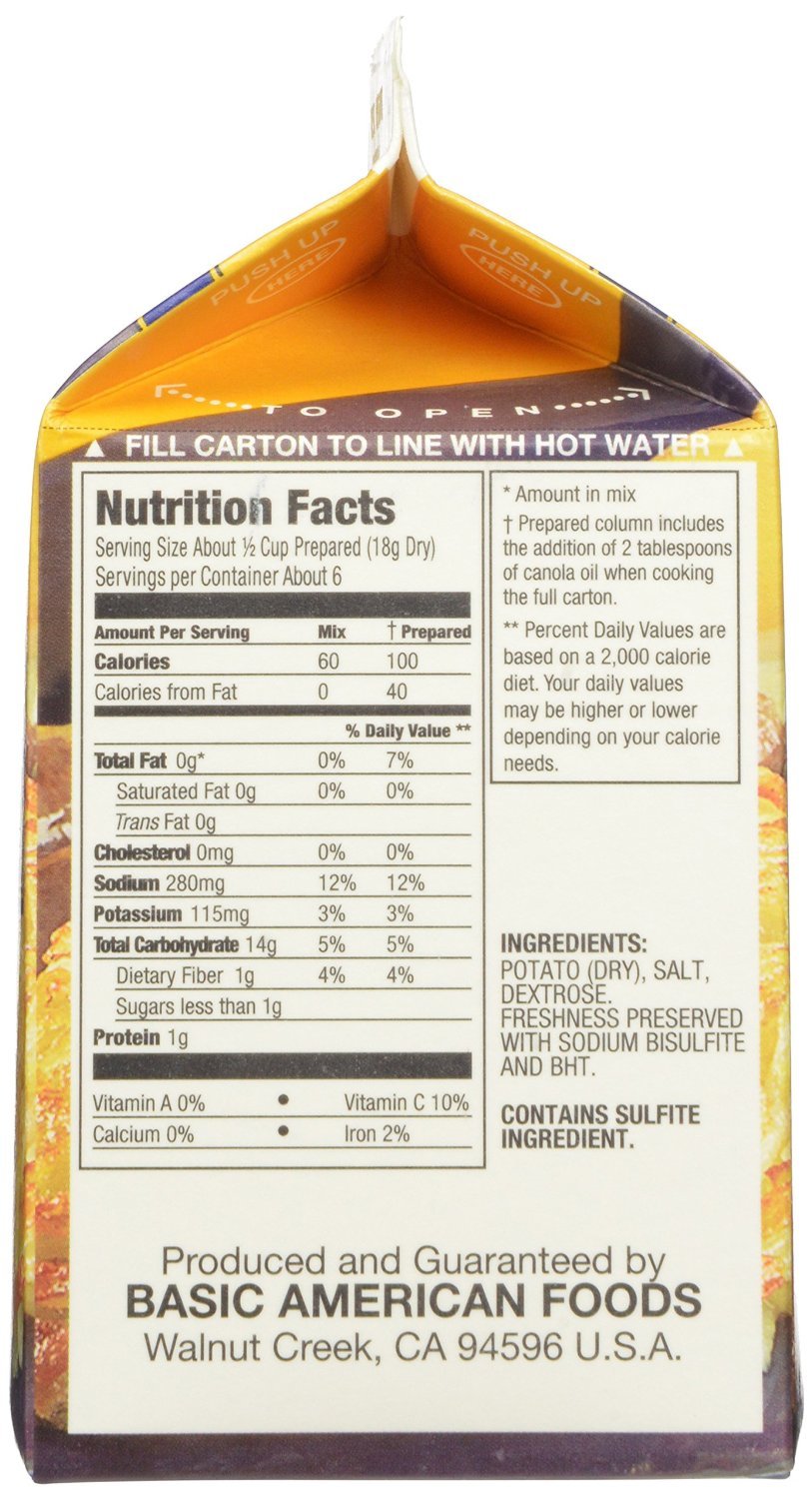 Golden Grill Russet Hashbrown Potatoes Nutrition Facts Runners High