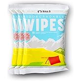 Bar-D Biodegradable Body Wipes with Tea Tree Oil & Aloe Vera - Refreshing Shower Wipes Great for Camping, Hiking, Post Workout and Travel (3-Pack, 10 Wipes/Pack)