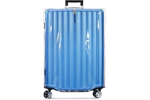 BlueCosto Luggage Cover for Suitcase - 26" Clear PVC Luggage Protector for 25" - 27" Sized Bags - Premium Travel Accessory for Baggage Protection - Universal Cover w/Hook & Loop Closure
