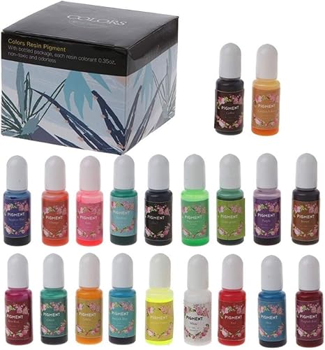 Amazon Co Jp 色エポキシ樹脂顔料キット ボトルの液体エポキシ樹脂モールド着色剤染料ジュエリーdiyクラフト芸術作り方 Color Colors ホーム キッチン