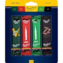 Vandoren SRMIXS25 Soprano Sax Jazz Palheta Mix Card inclui 1 ZZ