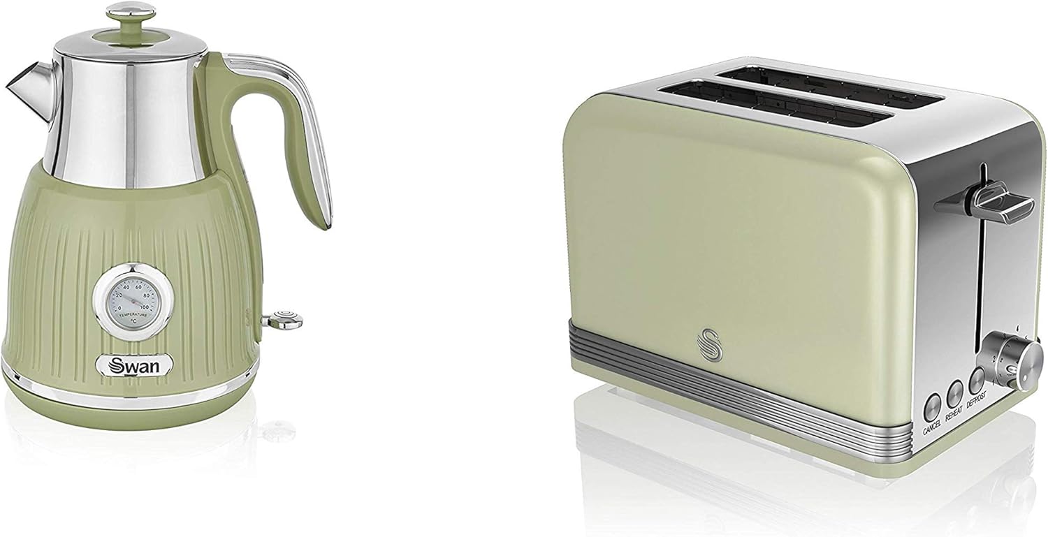 Amazon.de Schwan Küchengeräte Retro Grün 1.5L 3kW Wasserkocher mit