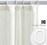 Furlinic Beige Shower Curtain 96x78 in Mould Proof Waterproof Polyester 16 Hooks view 5