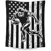 Blanket for Kids Football Lovers Son Grandson - 50x40 Inches Small Soft Fuzzy Flannel Football Blankets Sports Throws Decor Gifts for Couch Camp Travel