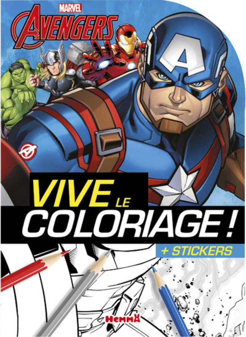Amazon Com Marvel Avengers Vive Le Coloriage Stickers French Edition 9782508034183 Marras Anthony Disney Books