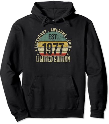 Amazon.com: Awesome 1977 Pullover Hoodie : Clothing, Shoes & Jewelry