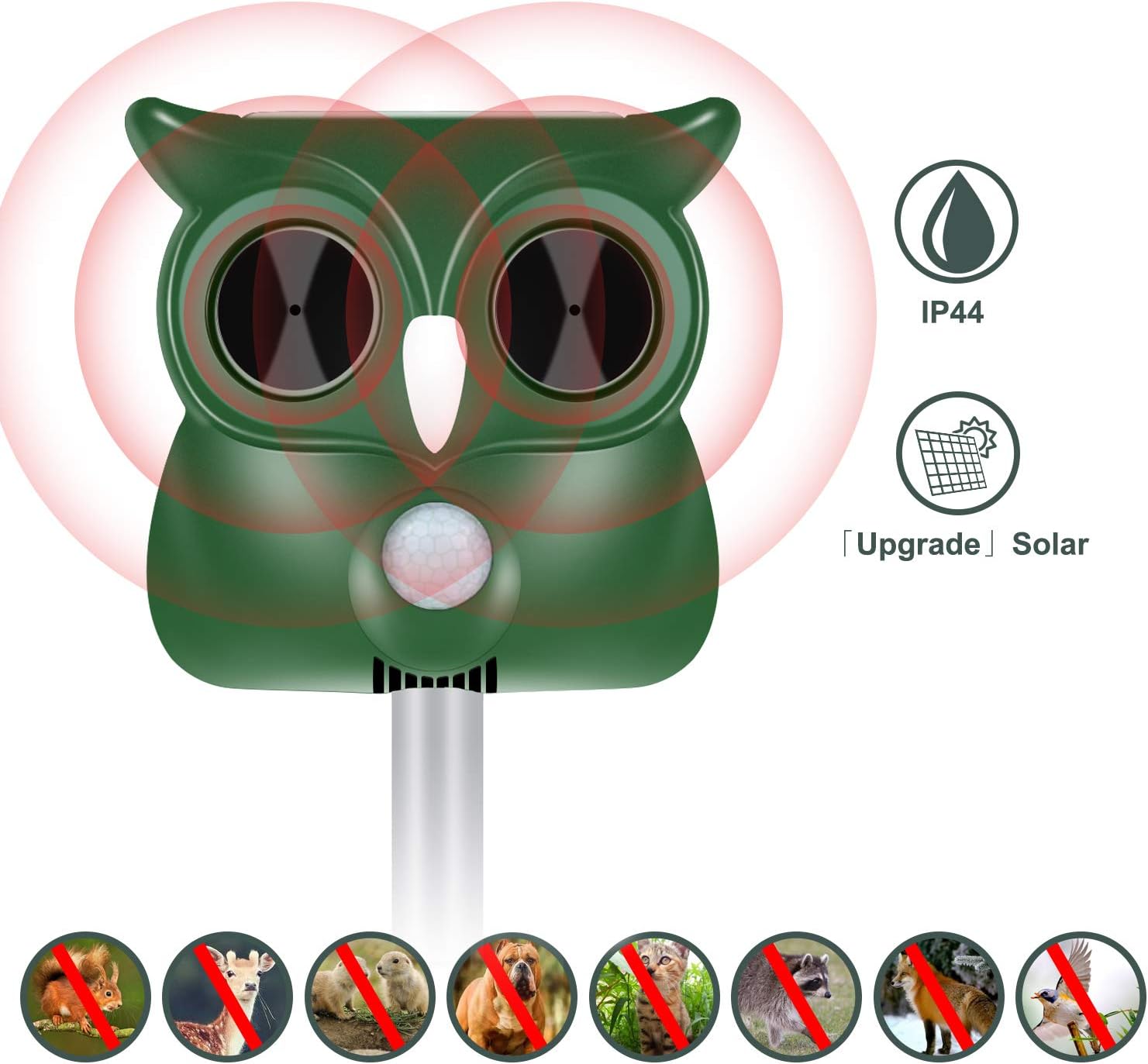 Cat Repellent, Ultrasonic Animal Repeller, Ultrasonic Solar Powered