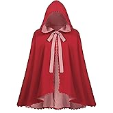 SightYoung Little Red Riding Hood Cape Women,Red Cloak Costume for Women,Halloween Christmas Costume Cape