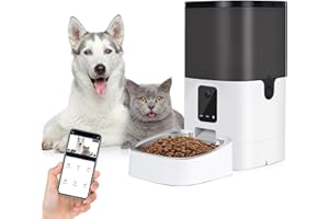 PUMPKII Pet Camera Treat Dispenser, Automatic Cat Feeders with Camera, Automatic Pet Feeder for Cats and Small Dogs with Night Vision Two Way Audio and Video (Support 2.4GHz Wi-Fi only, No Suscription Fee)